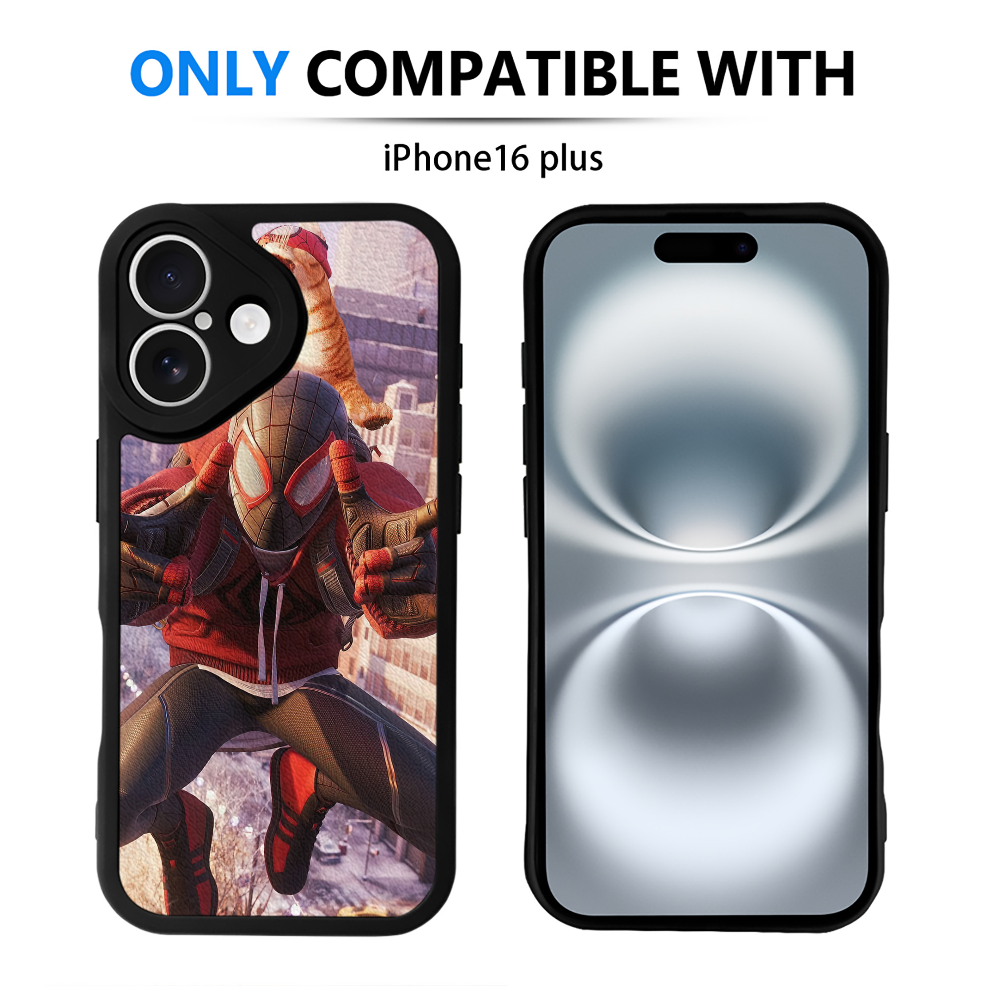 Spider Man スパイダーマン 【iPhone 16シリーズ対応】シリコンスマホケース（レザー調） 材質：シリコン